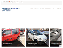 Tablet Screenshot of peterboroughbodyrepair.com